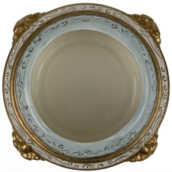 Fitz & Floyd 12 Days of Christmas Five Golden Rings Lidded Box - Picture 7 of 11